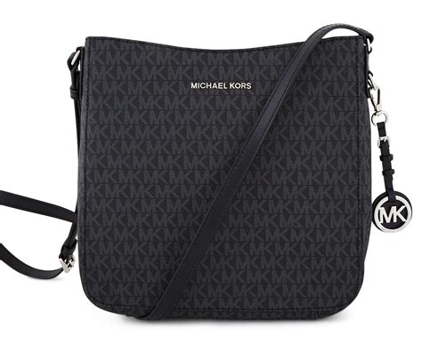 michael kors jet set black and silver|Michael Kors jet set messenger.